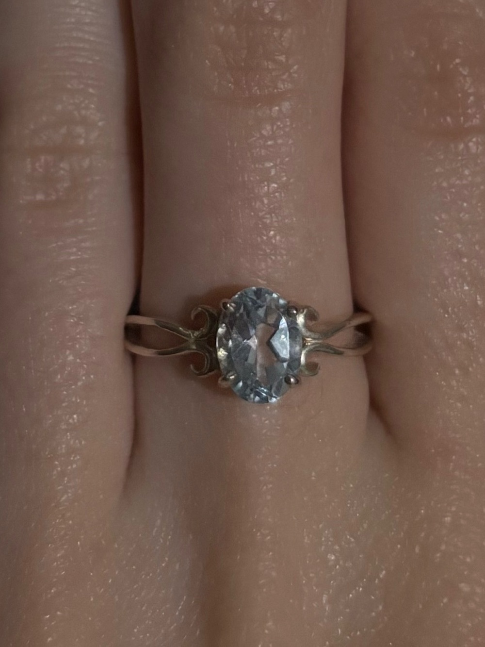 Silver Aquamarine ring